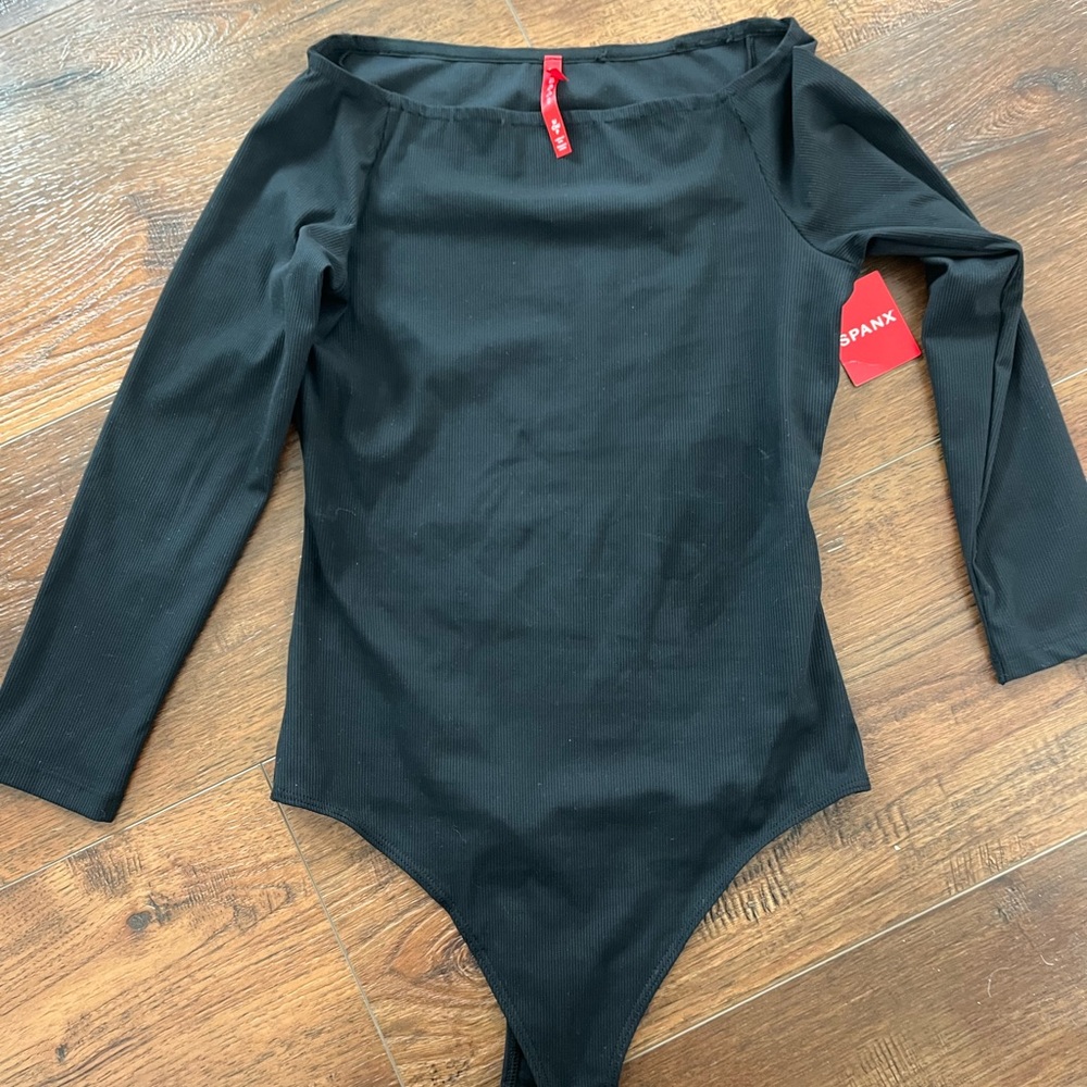 NWT SPANX suit yourself boat neck bodysuit black size small